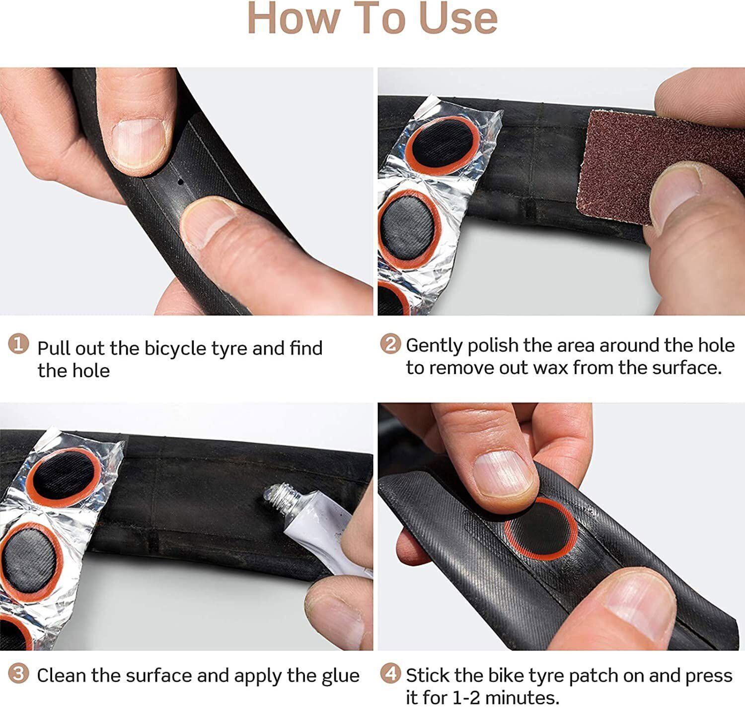 Bicycle Puncture Patches Bike Tire Tube Repair Cycle Patch kit Cycling