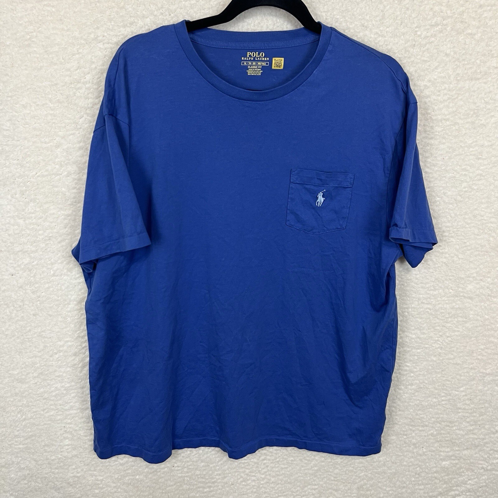 Polo Ralph Lauren TSshirt da uomo XL blu manica corta pony blu chiaro