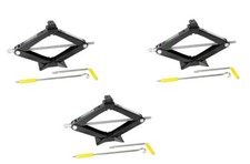 3X CRICK CRIC AUTO PANTOGRAFO CON CRICCHETTO SOLLEVATORE 2000 kg PROFESIONALE 