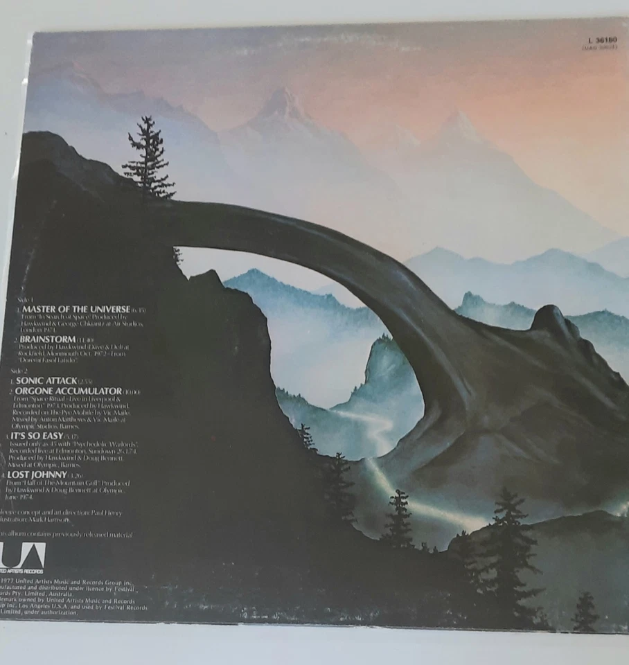 Hawkwind ‎– Masters Of The Universe..United Artists ‎– L-36,180..Aust.1977.. - Image 3 of 4
