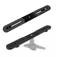 1/4" Dual Camera Mount Flash Bracket Extension Bar Arm Tripod Holder MIC LED