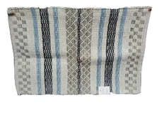 Woven Accent Rug - Threshold 2' x 3' Blue , gray and tan striped