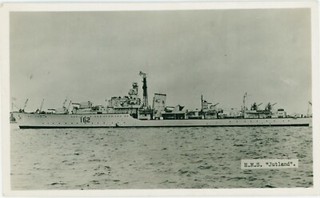 H.M.S. JÜTLAND (162) EINE ORIGINAL ALTE ECHTFOTO POSTKARTE VON R. A. FISK