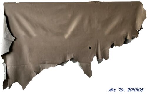 Leather Hide Cowhide Taupe 2010105 Embossed Beautiful Grain Various Sizes - Picture 1 of 12