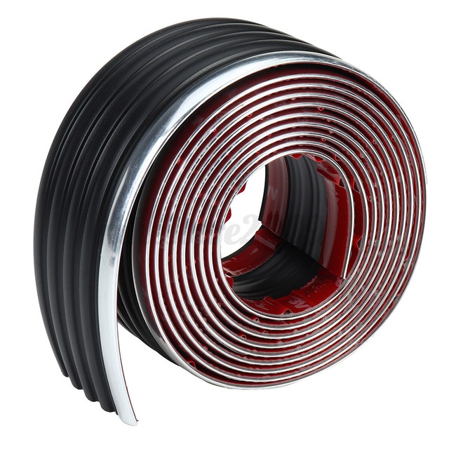 3/4" x 9' Roll Universal All Black Gloss Textured TrimGard Body Side