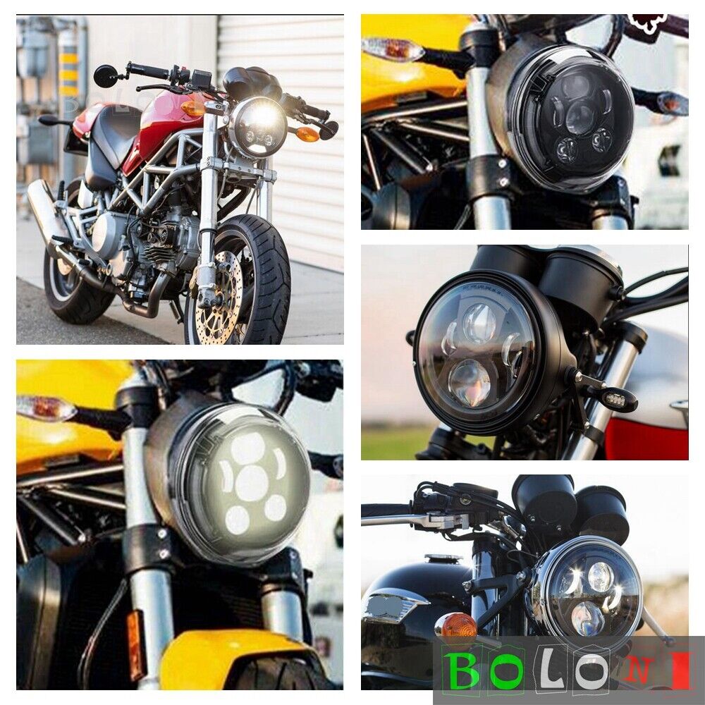 LED Headlight Assembly W/ DRL For Ducati Scrambler Desert Sled Icon Cafe  Racer