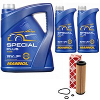 MotoröL Set Mannol 10W-30 API SN 7 Liter + ÖLfilter FüR Mercedes C-Klasse W203
