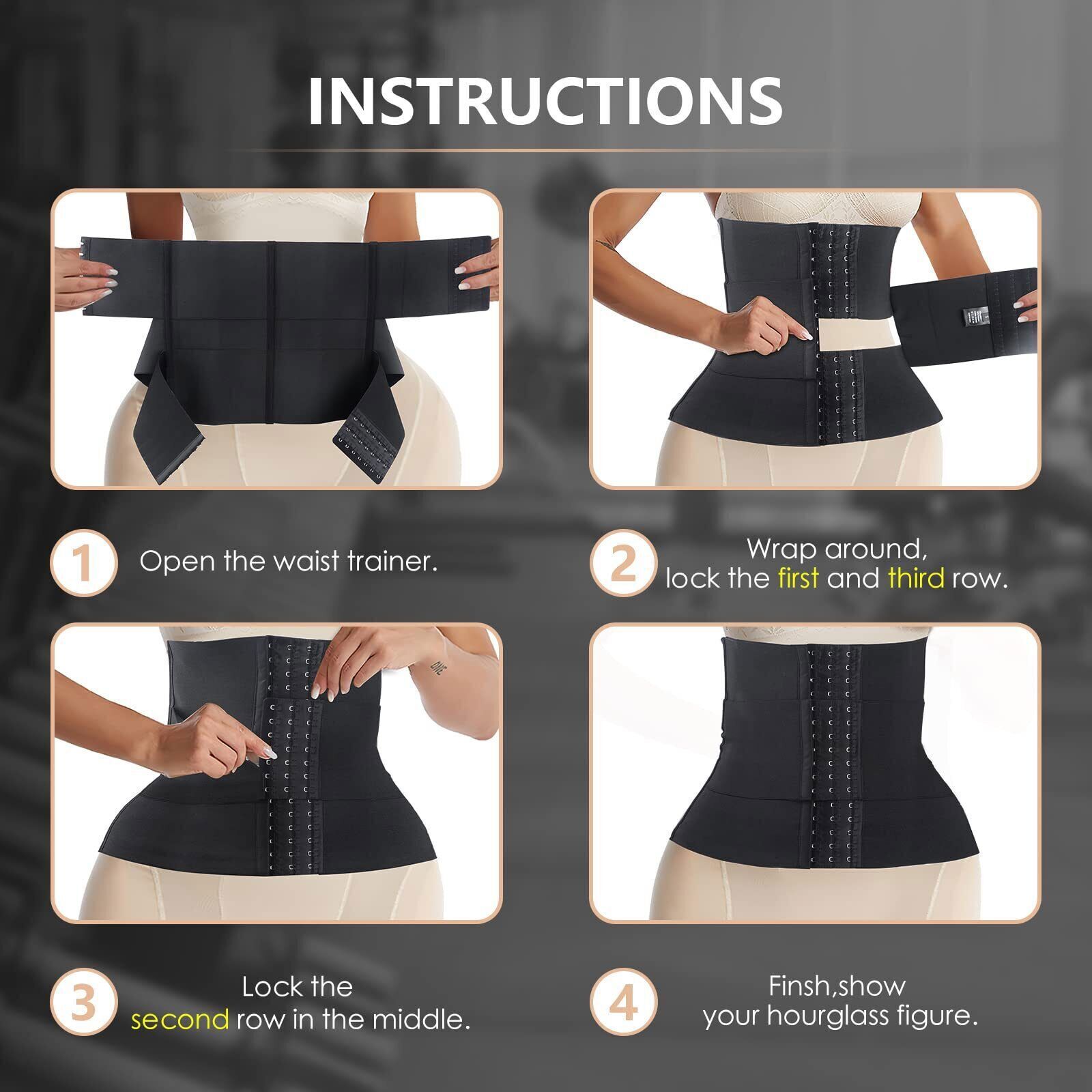 Waist Trainer For Women Lower Belly Fat, Underbust Waist Cincher Corset  Workout, Segmented Seamless Waist Trimmer Hooks