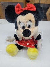 Minnie Mouse Plush Red Polka Dot Dress Vintage Disneyland Disney World 12 inch