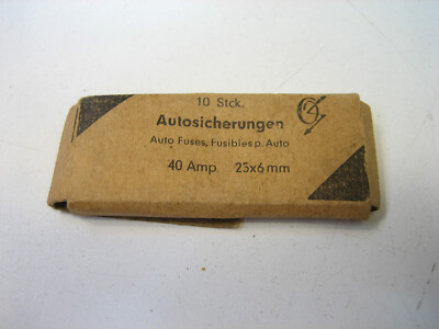 Pack of 10 NEW Ceramic Auto Fuse 40 Amp 25 x 6 mm Fiat Mercedes