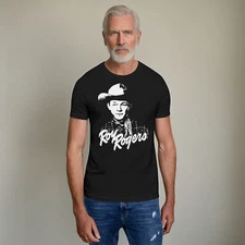 Roy Rogers Portrait Graphic Tee Shirt Black Unisex t-shirt