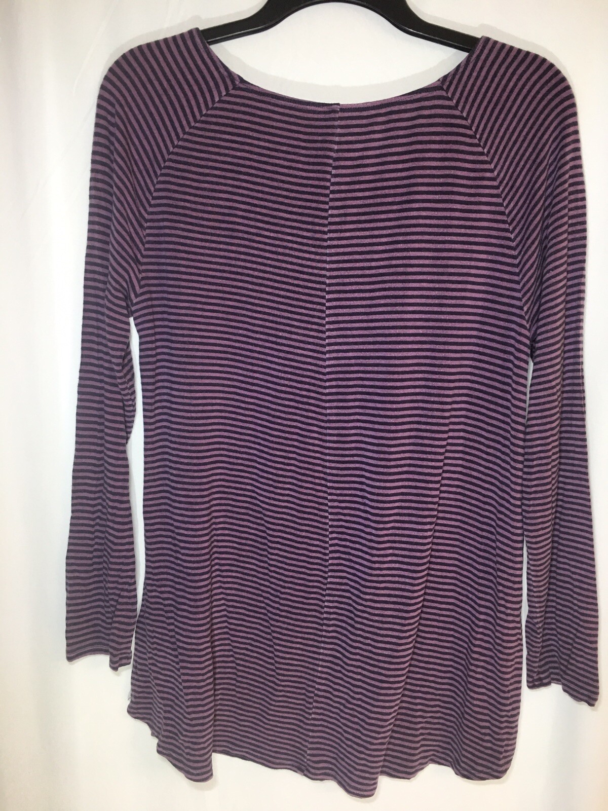 Womens Soft Surroundings Basic Purple Striped Tun… - image 2