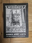 Warhammer 40k Codex Liste Esercito 1993 2° Edizione