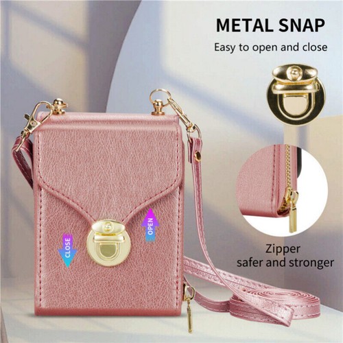 Zipper Wallet Purse Crossbody Phone Case For Samsung Galaxy Z Flip5 4 Flip 3 5G - Picture 36 of 67