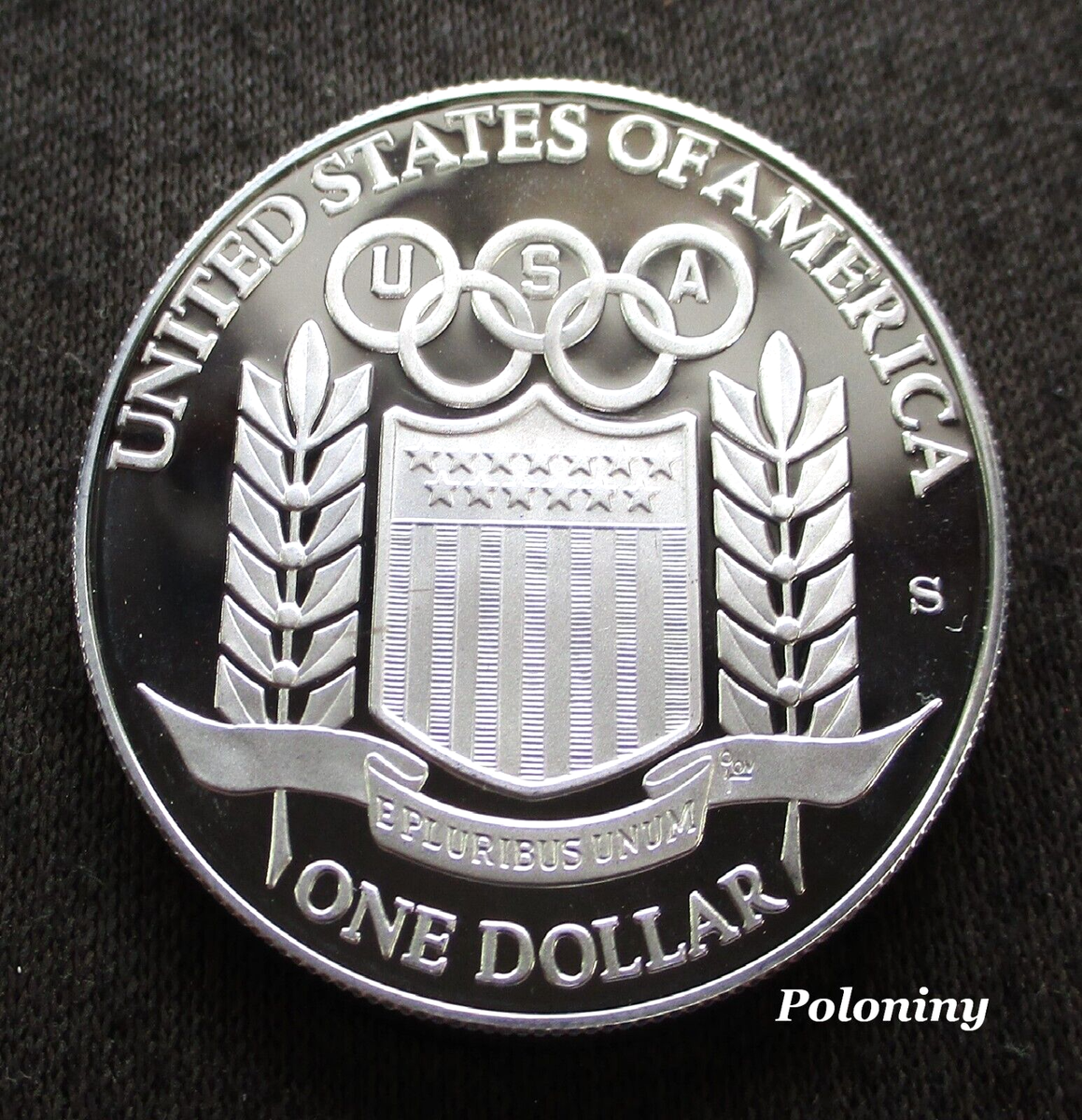 SILVER COMMEMORATIVE PROOF 1992-S ONE DOLLAR COIN XXV OLYMPIAD