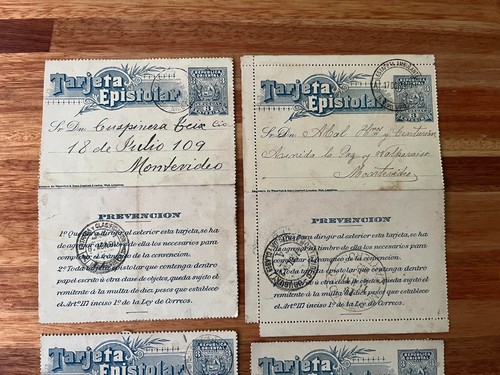 Uruguay lot x4 TARJETA EPISTOLAR & postcards POSTAL STATIONERY / covers #15 - Picture 2 of 4
