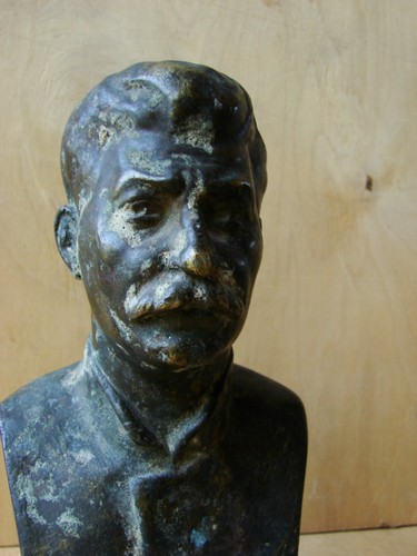 Ukrainian Soviet USSR bronze bust sculpture I. STALIN statue communist metal - Picture 4 of 12