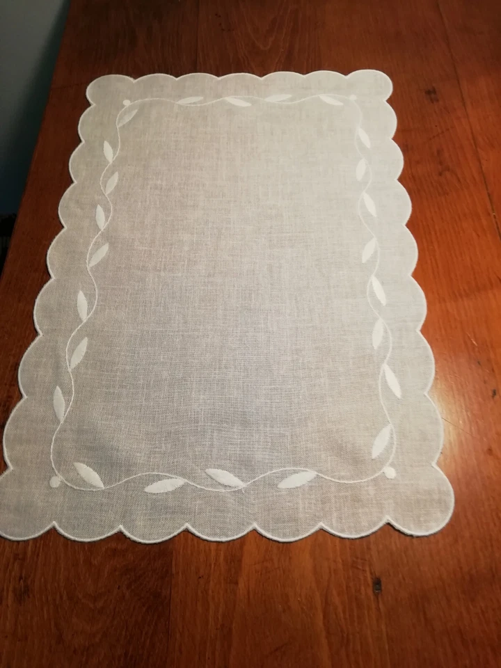 6 Platzdeckchen Leinen/Viskose 46x32cm