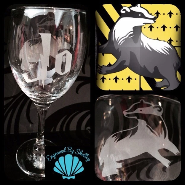 Copa de Vino Slytherin Personalizada HARRY POTTER Regalo de Cumpleaños Nombre GRATUITO Grabado Foto 3 de 4