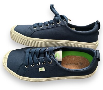 Cariuma Women's Marie Kondo OCA Low Top Shadow Blue Canvas Sneakers Shoes Sz 8.5