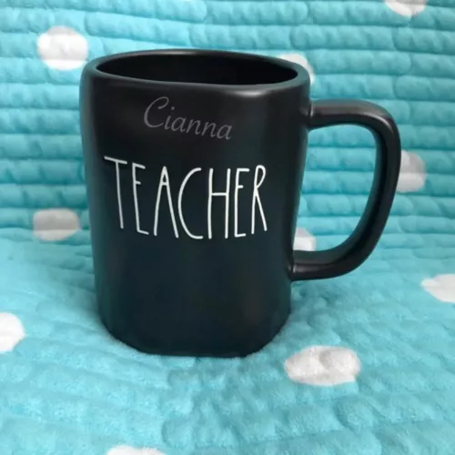 Rae Dunn Black Teacher Mug