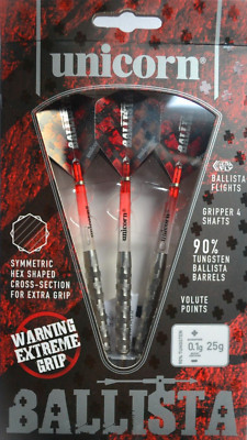 UNICORN BALLISTA 90% TUNGSTEN STEEL TIP DARTS SET 25g