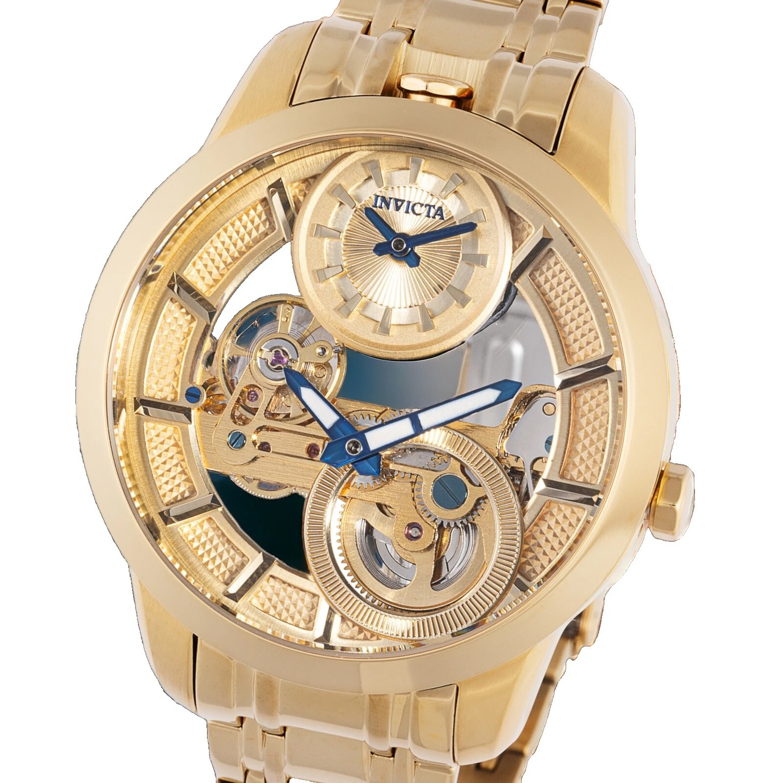 Banda de acero inoxidable Invicta Esqueleto Relojes de pulsera