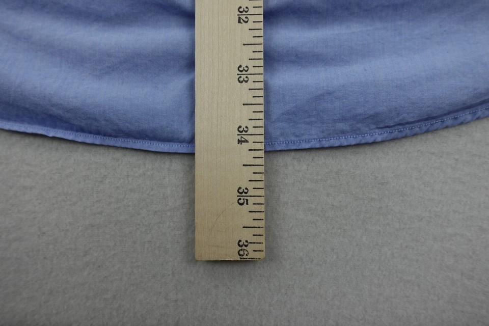 Sid Mashburn Shirt Mens Large Blue Spread Collar Sport Pocket Trocas