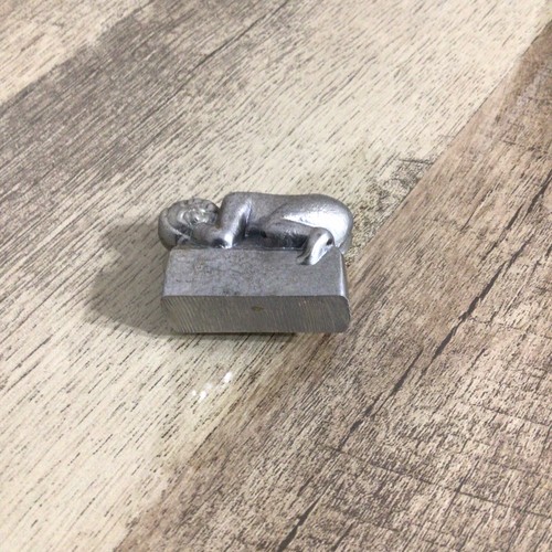Miniature Aluminum Sculpture Figurine Cast Aluminum 1.5x1.25" - Picture 4 of 11