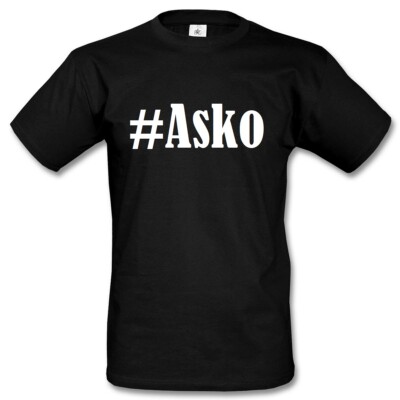 T-Shirt #Asko Hashtag Raute für Damen Herren und Kinder