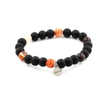 Mineralien Und Edelsteine. Armband Perlen Schwarzes Mattes Onyx + HäMatit Quarz