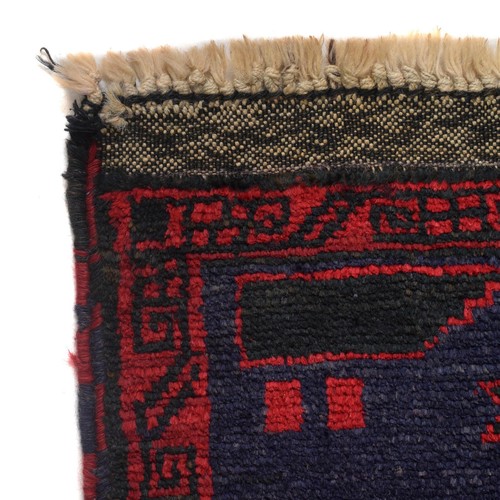 Beautiful Traditional Handmade Tribal Afghan Red Geometric Rug 2'11x4'0ft B17641 - Picture 3 of 7