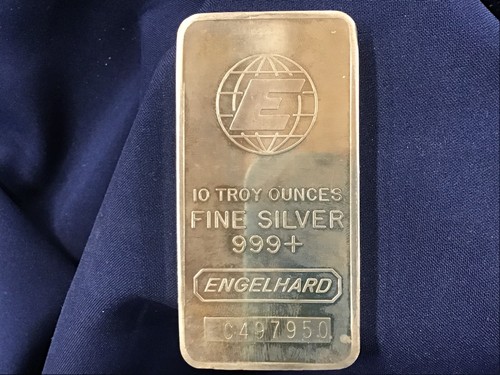 1985 Engelhard Globe Logo C Series 2nd Series 10 oz .999 Silver Bar E1212 - Picture 3 of 6