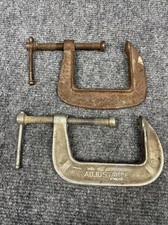 2 Vintage C Clamp Brink & Cotton 142 1/2 Adjustable No 1430 3" Made in USA