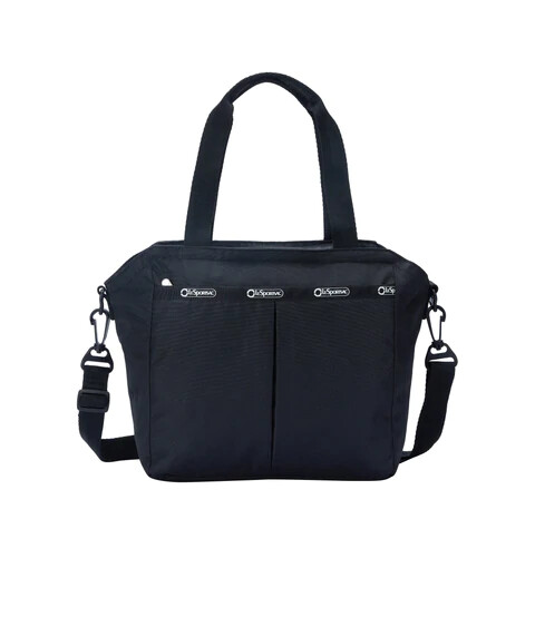 LeSportsac Nylon Top Handle Tote Bag Black Core Crossbody Denim