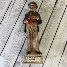 Vintage Lionstone Whisky Decanter Gentleman Gambler. 1969 Old West Series.