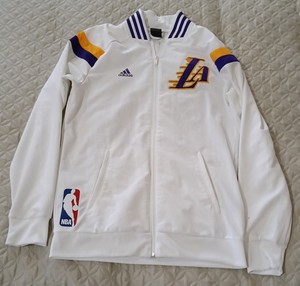 Los Angeles Lakers Adidas Jacket On Court Warmup, Men Small