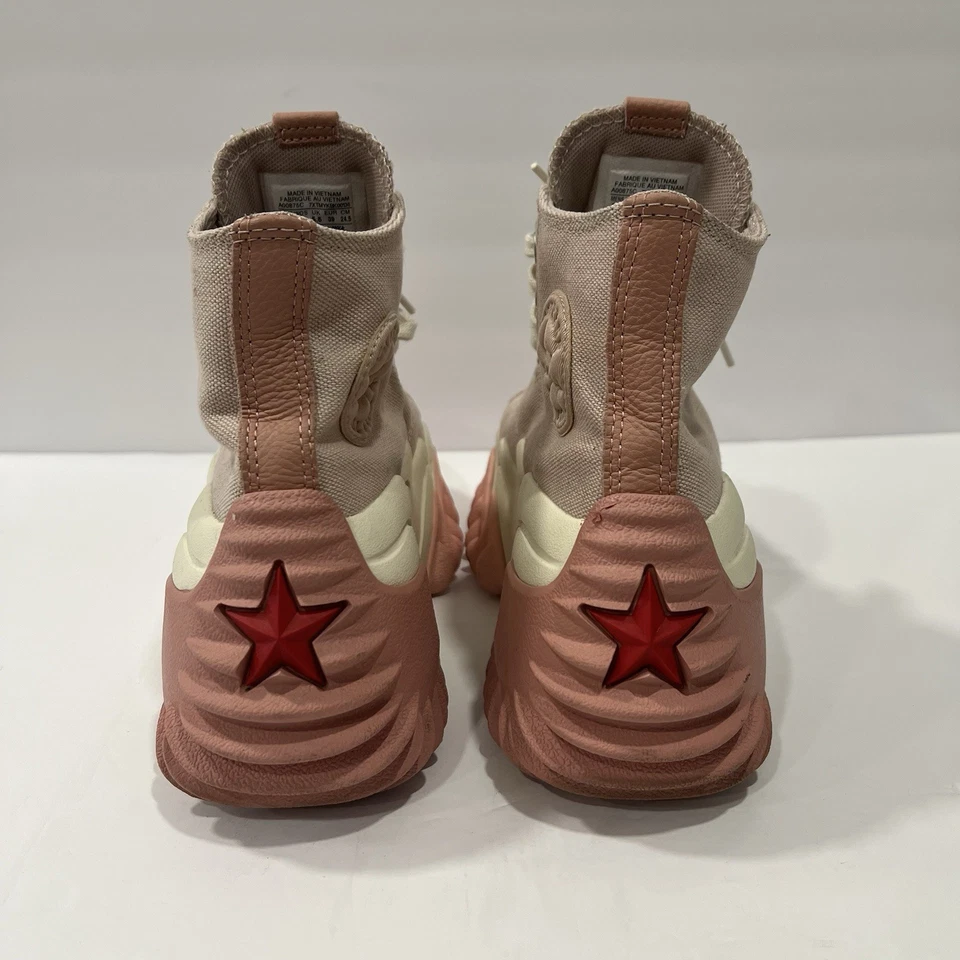 Converse Run Star Motion CX Womens Pink White Size 6.5 HighTop Platform Shoes - Image 4 of 4