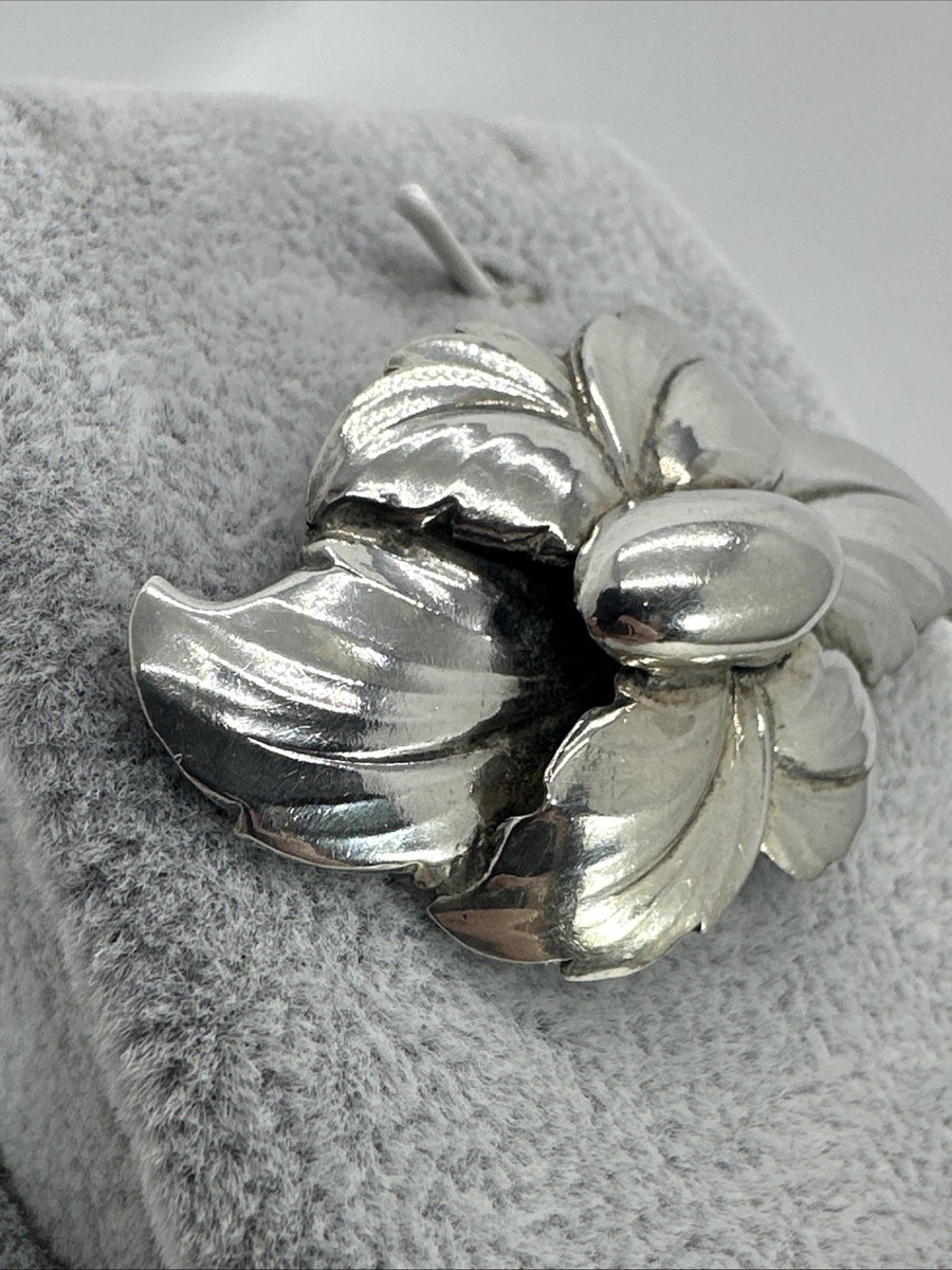 CARL OVE FRYDENSBERG COF Denmark 925 Sterling Silver 3D Modernist Brooch View 2