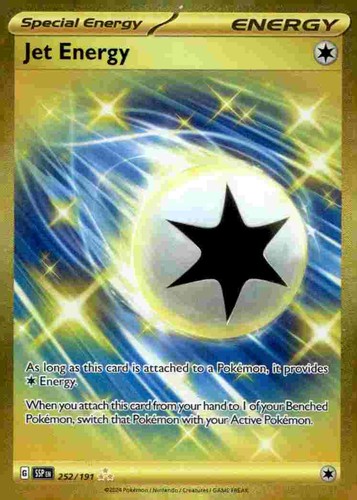 Jet Energy 252/191 Hyper Rare Surging Sparks Pokemon Holo Near Mint