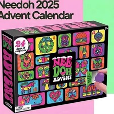 NeeDoh Advent Calendar 2025 Christmas Countdown Gift Set with Surprise Boxs