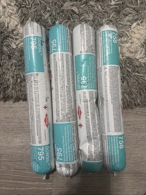 Lot Of 3 Dowsil 795 Silicone Building Sealant Grey 20 Fl Oz Each And 1 758