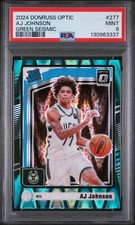 2024 PANINI DONRUSS OPTIC GREEN SEISMIC #277 AJ JOHNSON PSA 9