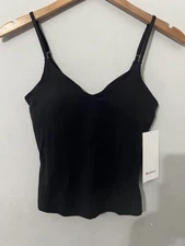 NEW lululemon Align Waist-Length Cami Tank Light Support, A/B Cup, size 6 Black