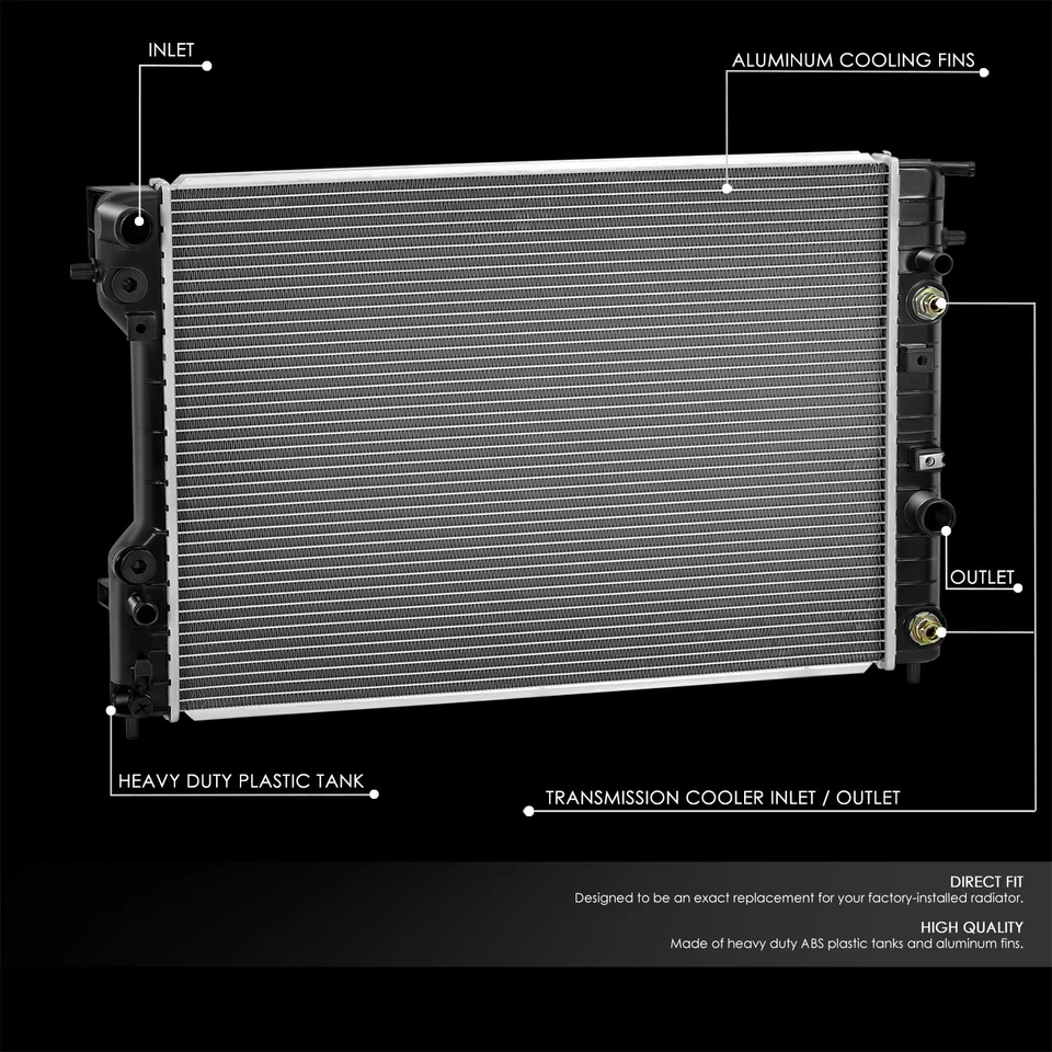 Radiador de núcleo de aluminio estilo fábrica DPI 2595 para Cadillac Catera 2000-2001 Foto 2 de 4