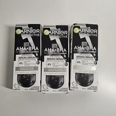 Garnier Skin Active AHA BHA Charcoal Anti Blemish Serum Pack Of 3