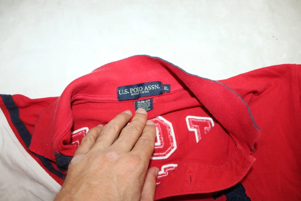 EE. UU. Polo Assn. Polo hombre slim fit manga corta talla XL pony logo - Imagen 3 de 4
