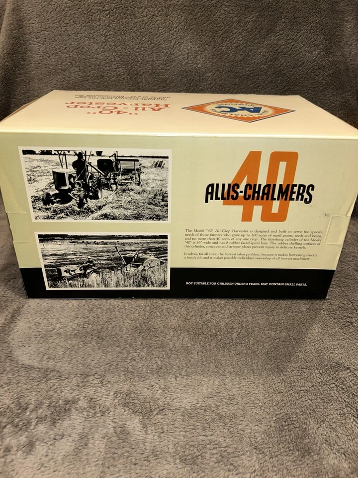 Allis Chalmers All Crop 40 Harvester 1/16 Resin 03  Orange Spectacular SpecCast - Image 4 of 4