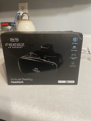 FEEBZ VR Headset for Smartphones Black 3D 360° Videos VR Games Touch Button