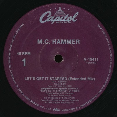 MC Hammer, Let's Get It Started, (12''), NM or M-, 3791656874